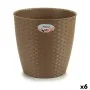 Plantador Stefanplast Castanho Plástico 29 x 27 x 29 cm (6 Unidades) de Stefanplast, Vasos - Ref: S3623607, Preço: 31,63 €, D...