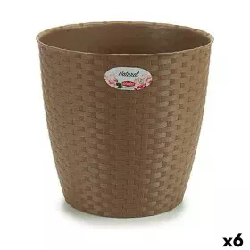 Planter Stefanplast Brown Plastic 29 x 27 x 29 cm (6 Units) by Stefanplast, Cachepots - Ref: S3623607, Price: 32,14 €, Discou...