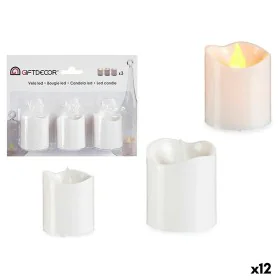 Ensemble de Bougies 3,7 x 3,7 x 5 cm Blanc (12 Unités) de Gift Decor, Bougies à LED - Réf : S3623623, Prix : 19,72 €, Remise : %