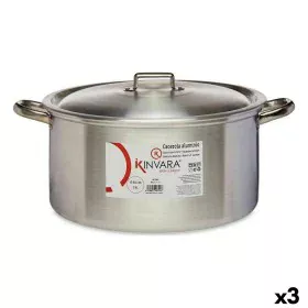 Casserole avec Couvercle Argenté Aluminium 15 L (3 Unités) de Kinvara, Faitouts - Réf : S3623658, Prix : 77,63 €, Remise : %