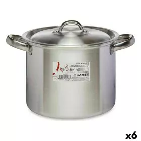 Casserole with Lid Ø 20 cm Silver Aluminium (6 Units) by Kinvara, Stockpots - Ref: S3623665, Price: 63,26 €, Discount: %