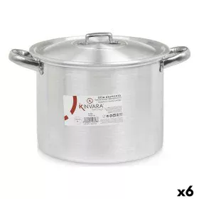 Casserole with Lid Silver Aluminium 31 x 20 x 24 cm (6 Units) by Kinvara, Stockpots - Ref: S3623666, Price: 63,09 €, Discount: %