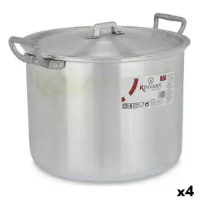 Casserole with Lid Silver Aluminium 35,5 x 24 x 28 cm (4 Units) by Kinvara, Stockpots - Ref: S3623668, Price: 67,75 €, Discou...