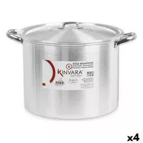 Casserole with Lid Silver Aluminium 38 x 25 x 31 cm (4 Units) by Kinvara, Stockpots - Ref: S3623669, Price: 69,58 €, Discount: %