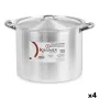 Casserole with Lid Silver Aluminium 38 x 25 x 31 cm (4 Units) by Kinvara, Stockpots - Ref: S3623669, Price: 76,81 €, Discount: %