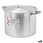 Casserole with Lid Ø 30 cm Silver Aluminium (4 Units) by Kinvara, Stockpots - Ref: S3623670, Price: 91,83 €, Discount: %