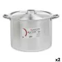 Casserole with Lid Ø 36 cm Silver Aluminium (2 Units) by Kinvara, Stockpots - Ref: S3623673, Price: 87,64 €, Discount: %