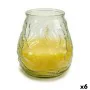 Bougie Parfumée Jaune Transparent Citronnelle 9 x 9,5 x 9 cm (6 Unités) de Ibergarden, Bougies d'extérieur - Réf : S3623685, ...