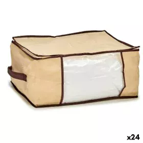 Bolsa de Almacenamiento Crema Poliéster Polipropileno 27 L 45 x 30 x 20 cm (24 Unidades) de Kipit, Bolsas ahorradoras de espa...