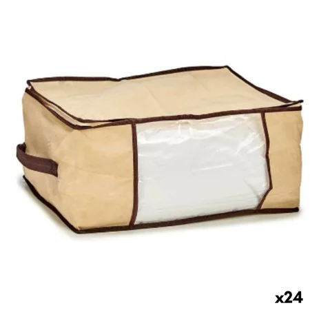 Bolsa de Armazenamento Creme Poliéster Polipropileno 27 L 45 x 30 x 20 cm (24 Unidades) de Kipit, Sacos de poupança de espaço...