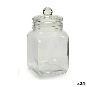 Topf Hermetischer verschluss Durchsichtig Glas 1,2 L 11 x 19,5 x 11 cm (24 Stück) von Vivalto, Lagerung von Lebensmitteln - R...