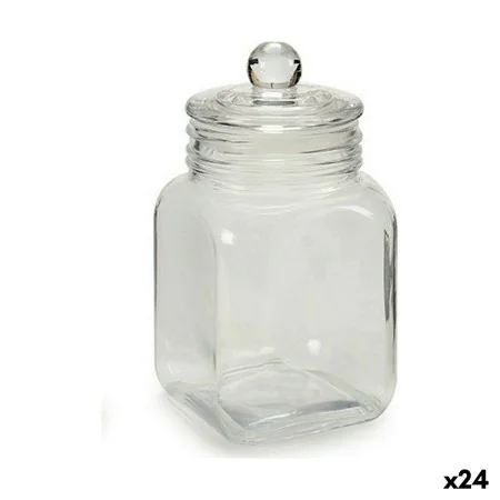 Bocal Fermeture hermétique Transparent verre 1,2 L 11 x 19,5 x 11 cm (24 Unités) de Vivalto, Stockage des aliments - Réf : S3...