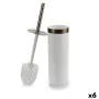 Brosse de salle de wc Blanc Argenté Plastique 9,5 x 38,5 x 9,5 cm (6 Unités) de Berilo, Accessoires pour wc - Réf : S3623735,...