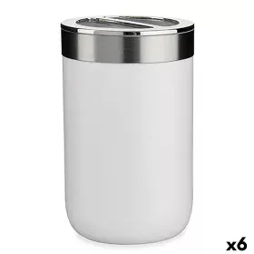 Toothbrush Holder White Silver Plastic 7,7 x 11,2 x 7,7 cm (6 Units) by Berilo, Stands and dispensers - Ref: S3623740, Price:...