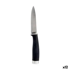 Coltello Spelucchino Argentato Nero Acciaio inossidabile Plastica (12 Unità) di Kinvara, Coltelli per sbucciare - Rif: S36237...