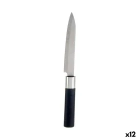 Coltello da Cucina 3 x 23,5 x 2 cm Argentato Nero Acciaio inossidabile Plastica (12 Unità) di Kinvara, Coltelli da Chef - Rif...