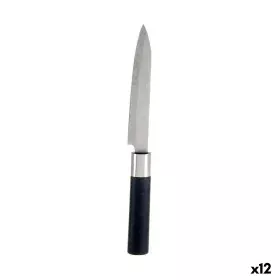 Coltello da Cucina 3 x 23,5 x 2 cm Argentato Nero Acciaio inossidabile Plastica (12 Unità) di Kinvara, Coltelli da Chef - Rif...