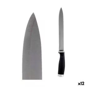 Kitchen Knife 3,5 x 33 x 2 cm Silver Black Stainless steel Plastic (12 Units) by Kinvara, Chef's Knives - Ref: S3623752, Pric...