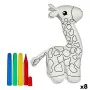 Colouring Plush Giraffe White Black 9 x 23 x 15 cm (8 Units) by Pincello, Painting - Ref: S3623761, Price: 50,43 €, Discount: %