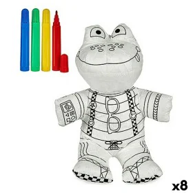 Colouring Plush Frog White Black 18 x 10 x 24 cm (8 Units) by Pincello, Painting - Ref: S3623762, Price: 49,44 €, Discount: %