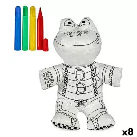 Colouring Plush Frog White Black 18 x 10 x 24 cm (8 Units) by Pincello, Painting - Ref: S3623762, Price: 50,43 €, Discount: %