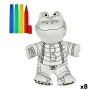 Colouring Plush Frog White Black 18 x 10 x 24 cm (8 Units) by Pincello, Painting - Ref: S3623762, Price: 50,43 €, Discount: %