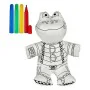 Colouring Plush Frog White Black 18 x 10 x 24 cm (8 Units) by Pincello, Painting - Ref: S3623762, Price: 50,43 €, Discount: %