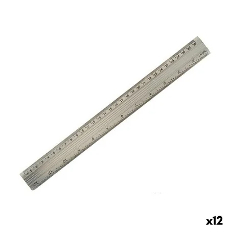 Ruler Aluminium Silver 0,5 x 35,5 x 4 cm (12 Units) by Pincello, Rulers - Ref: S3623767, Price: 7,41 €, Discount: %