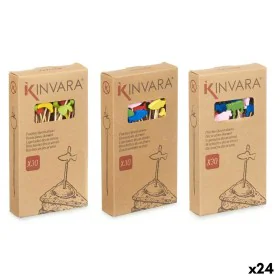 Set di Spiedini per Barbecue Bastoncino Decorato Bambù 2,5 x 0,4 x 12,5 cm (24 Unità) di Kinvara, Spiedini - Rif: S3623799, P...