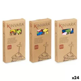 Barbecue Skewer Set Skewer Decorated Bamboo 2,5 x 0,4 x 12,5 cm (24 Units) by Kinvara, Skewers - Ref: S3623799, Price: 38,10 ...