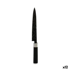 Küchenmesser Marmor 3,5 x 33,3 x 2,2 cm Silberfarben Schwarz Edelstahl Kunststoff (12 Stück) von Kinvara, Kochmesser - Ref: S...