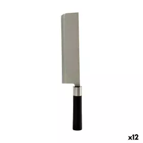 Large Cooking Knife 5,6 x 2,5 x 33 cm Silver Black Stainless steel Plastic (12 Units) by Kinvara, Cleavers - Ref: S3623835, P...