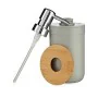 Dispensador de Jabón Gris Bambú Polipropileno 350 ml (6 Unidades) de Berilo, Soportes y dispensadores - Ref: S3623856, Precio...