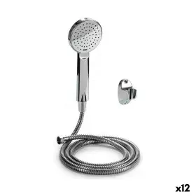 A shower head with a hose to direct the flow Plastic Chromed Silver 6,5 x 29 x 15,5 cm (12 Units) by BigBuy Home, Showers - R...