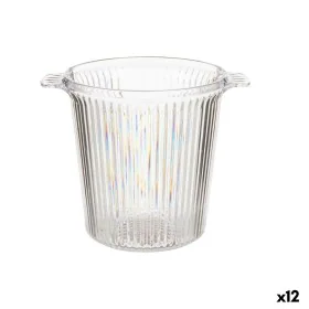 Ice Bucket Stripes Plastic 16,5 x 17 x 21 cm (12 Units) by Leknes, Ice buckets and tongs - Ref: S3623917, Price: 40,47 €, Dis...