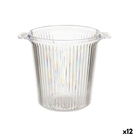 Ice Bucket Stripes Plastic 16,5 x 17 x 21 cm (12 Units) by Leknes, Ice buckets and tongs - Ref: S3623917, Price: 39,83 €, Dis...