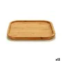 Snack tray Squared Brown Bamboo 20 x 1,5 x 20 cm (12 Units) by Kinvara, Plates and dishes - Ref: S3623918, Price: 40,47 €, Di...