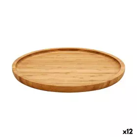 Snack tray Brown Bamboo 24,7 x 1,5 x 24,7 cm (12 Units) by Kinvara, Plates and dishes - Ref: S3623921, Price: 51,65 €, Discou...