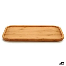 bandeja de aperitivos Castanho Bambu 30 x 1,5 x 20 cm (12 Unidades) de Kinvara, Pratos e fontes - Ref: S3623923, Preço: 51,65...