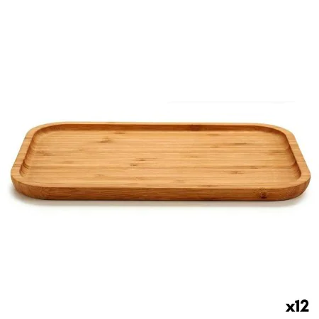 Plateau apéritif Marron Bambou 30 x 1,5 x 20 cm (12 Unités) de Kinvara, Plats et plateaux - Réf : S3623923, Prix : 51,65 €, R...