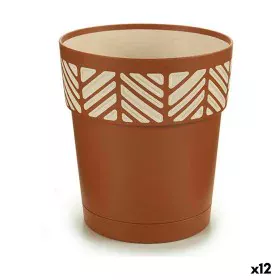 Self-watering flowerpot Stefanplast Orfeo Terracotta Plastic 15 x 15 x 15 cm (12 Units) by Stefanplast, Flower Pots - Ref: S3...