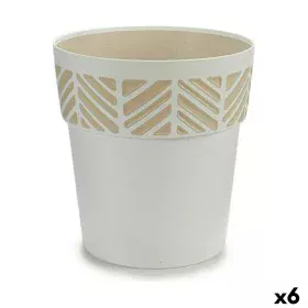 Self-watering flowerpot Stefanplast Orfeo White Plastic 25 x 25 x 25 cm (6 Units) by Stefanplast, Flower Pots - Ref: S3624016...