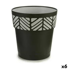 Vaso Autoirrigante Stefanplast Orfeo Antracite Plastica 25 x 25 x 25 cm (6 Unità) di Stefanplast, Vasi tradizionali - Rif: S3...