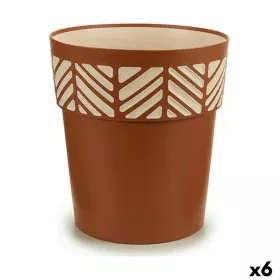 Pot auto-arrosant Stefanplast Orfeo Terre cuite Plastique 29 x 29 x 29 cm (6 Unités) de Stefanplast, Pots de fleurs - Réf : S...