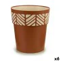 Self-watering flowerpot Stefanplast Orfeo Terracotta Plastic 29 x 29 x 29 cm (6 Units) by Stefanplast, Flower Pots - Ref: S36...