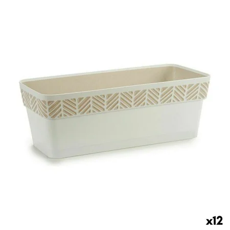 Self-watering planter Stefanplast Orfeo White Plastic 18,5 x 17 x 49,3 cm (12 Units) by Stefanplast, Window Boxes - Ref: S362...