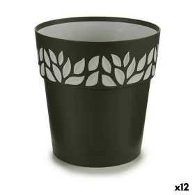 Self-watering flowerpot Stefanplast Cloe Anthracite Plastic 19 x 19 x 19 cm (12 Units) by Stefanplast, Flower Pots - Ref: S36...