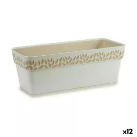 Floreira Autoirrigável Stefanplast Cloe Branco Plástico 49,5 x 17 x 19 cm (12 Unidades) de Stefanplast, Vasos de janela - Ref...