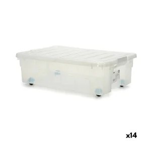 Boîte de rangement avec roues 30 L 40 x 18 x 59,5 cm (14 Unités) de BigBuy Home, Rangement sous lit - Réf : S3624036, Prix : ...