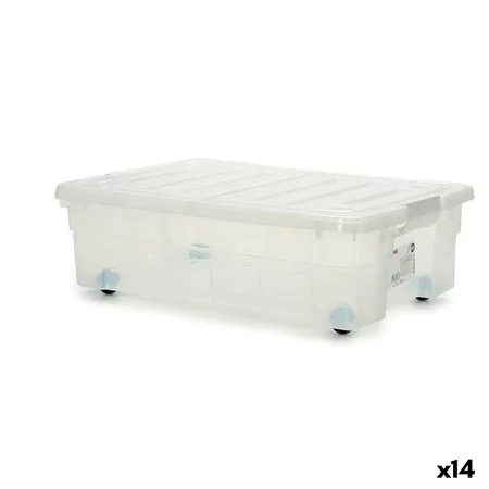 Storage Box with Wheels 30 L 40 x 18 x 59,5 cm (14 Units) by BigBuy Home, Under-Bed Storage - Ref: S3624036, Price: 104,87 €,...